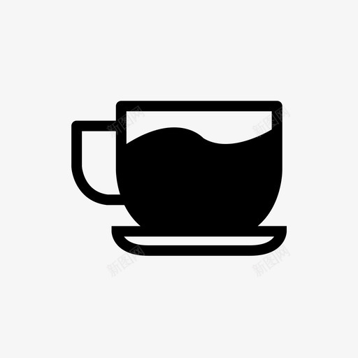 饮料杯咖啡玻璃杯图标svg_新图网 https://ixintu.com 咖啡 玻璃杯 饮料