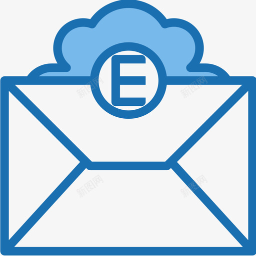 电子邮件浏览器和界面9蓝色图标svg_新图网 https://ixintu.com 浏览器和界面9 电子邮件 蓝色