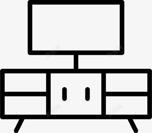 电视抽屉室内图标svg_新图网 https://ixintu.com 2台 实用 客厅 室内 屏风 抽屉 桌子 电视