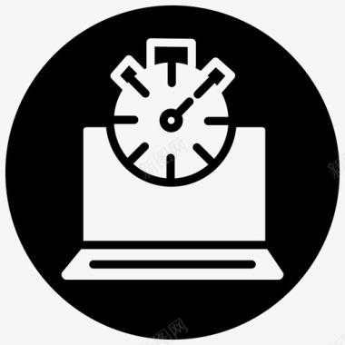 定时器笔记本电脑加载图标图标