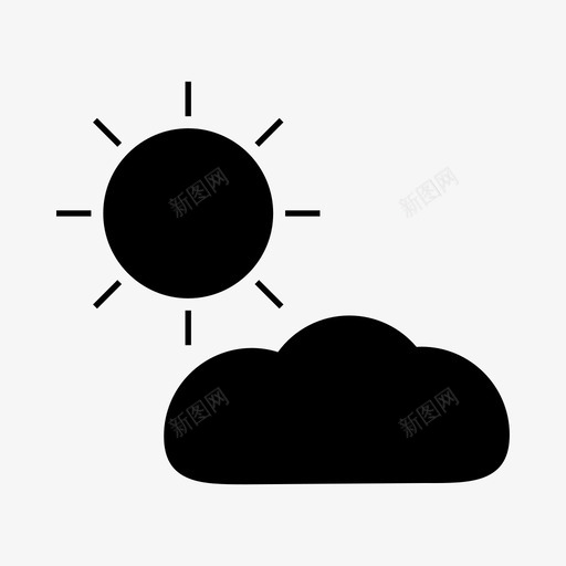 夏天云阳光图标svg_新图网 https://ixintu.com 假期 夏天 温暖 阳光