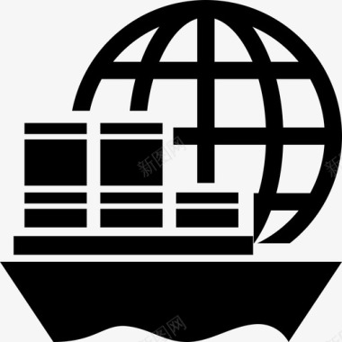 全球航运国际航运图标图标
