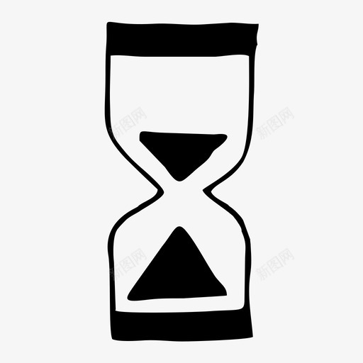 时钟持续时间沙漏图标svg_新图网 https://ixintu.com 持续时间 时钟 时钟实心图标 时间段 时间管理 沙漏 计时器