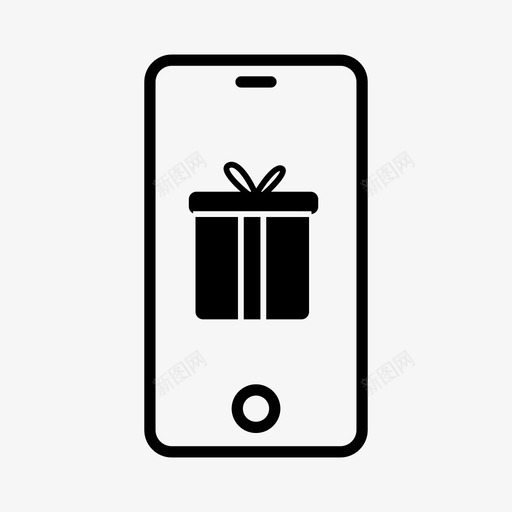 手机礼品盒智能手机图标svg_新图网 https://ixintu.com 手机 智能 礼品盒