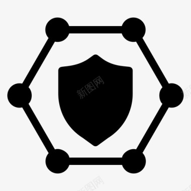 网络安全网络防病毒网络保护图标图标