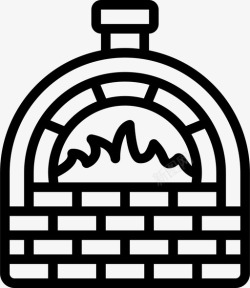 窑采矿和工艺直线型图标图标