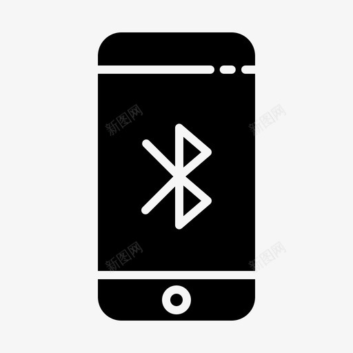 蓝牙移动应用16字形图标svg_新图网 https://ixintu.com 字形 移动应用16 蓝牙
