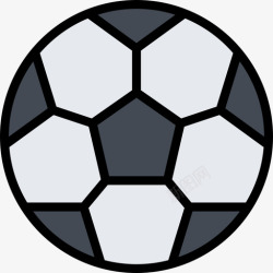 线性足球足球足球27线性颜色图标高清图片