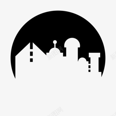城市城市的形状图标图标