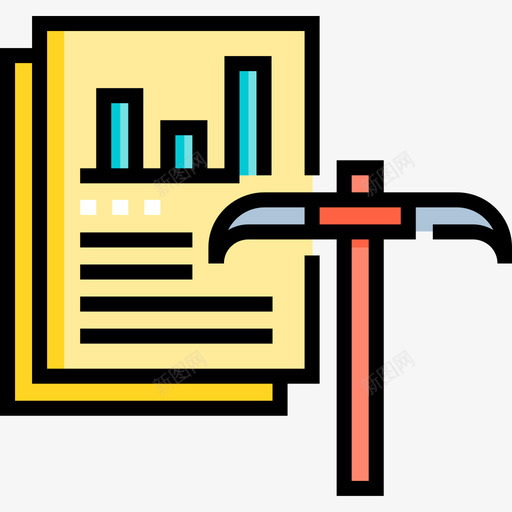 采矿营销87线性颜色图标svg_新图网 https://ixintu.com 线性 营销 采矿 颜色