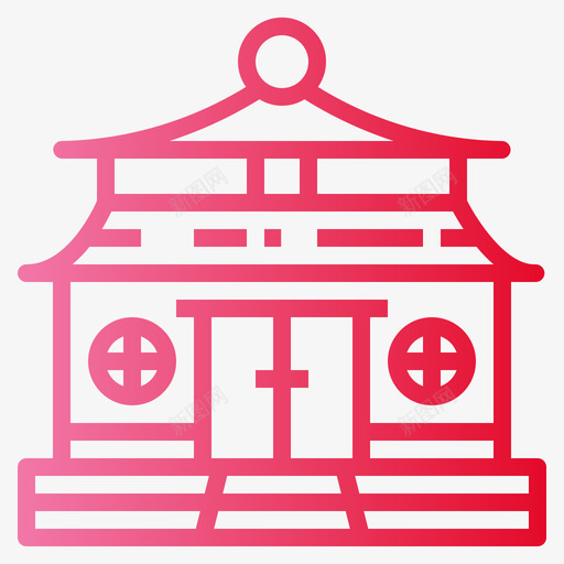 庙宇中国39号坡度图标svg_新图网 https://ixintu.com 中国39号 坡度 庙宇