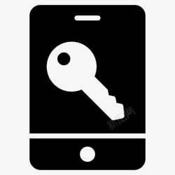 像素电话移动钥匙锁电话图标高清图片
