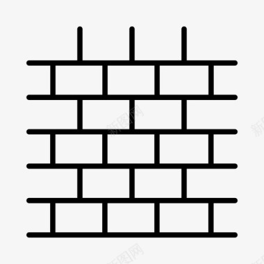 砖块建筑饰面图标图标