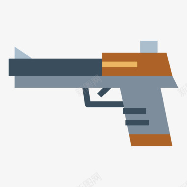 枪武器9扁平图标图标