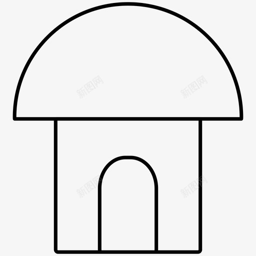 蘑菇房大楼家图标svg_新图网 https://ixintu.com 大楼 蘑菇