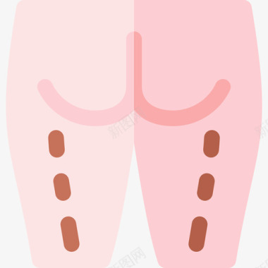 臀部整形手术14扁平图标图标