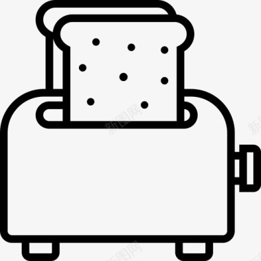 烤面包机电器面包图标图标