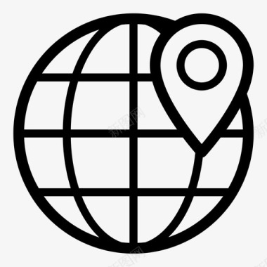 世界定位全球定位地图定位图标图标
