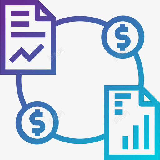 报告业务图表梯度图标svg_新图网 https://ixintu.com 业务图表 报告 梯度