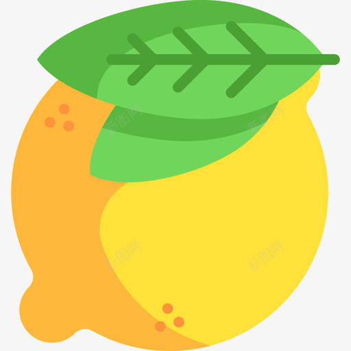 柠檬水果蔬菜13扁平图标svg_新图网 https://ixintu.com 扁平 柠檬 水果蔬菜13