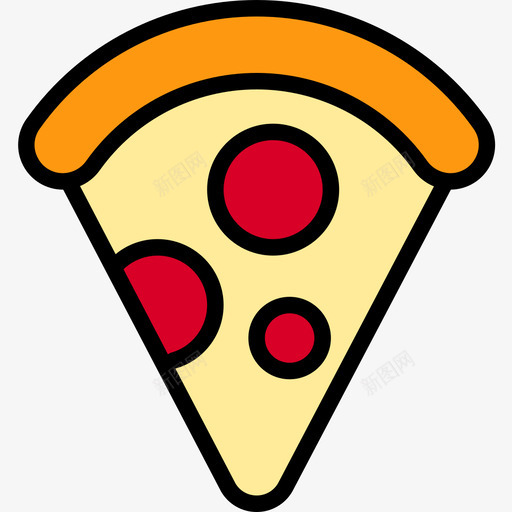披萨片食品和饮料7线性颜色图标svg_新图网 https://ixintu.com 披萨片 线性 颜色 食品 饮料