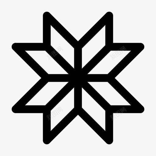 花装饰民间艺术图标svg_新图网 https://ixintu.com 带圆 民间艺术 直线 装饰