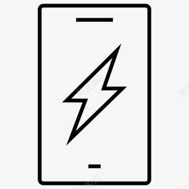 智能手机充电电池充电能量锐利图标图标