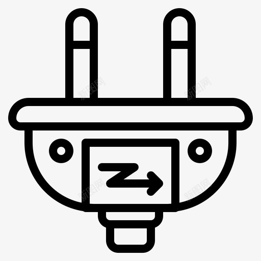 插头插座电的电压的图标svg_新图网 https://ixintu.com 插头插座 电压的 电的