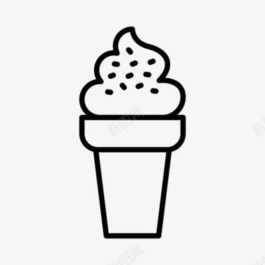 冰淇淋筒烹饪餐饮图标图标