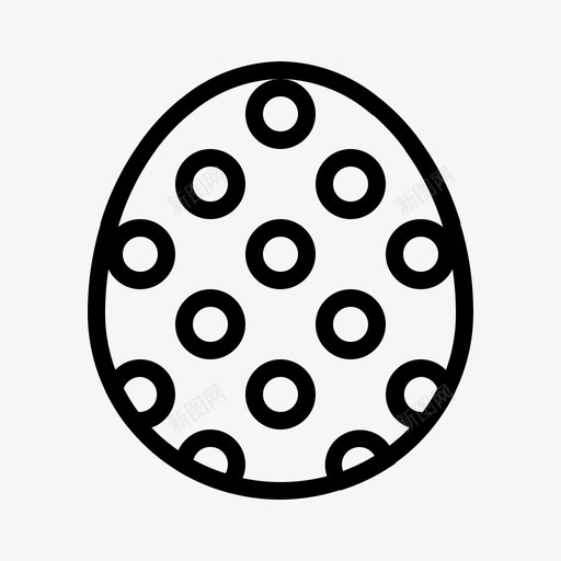 圆点蛋复活节彩绘图标svg_新图网 https://ixintu.com 圆点蛋 复活节 复活节彩蛋线 彩绘 春季