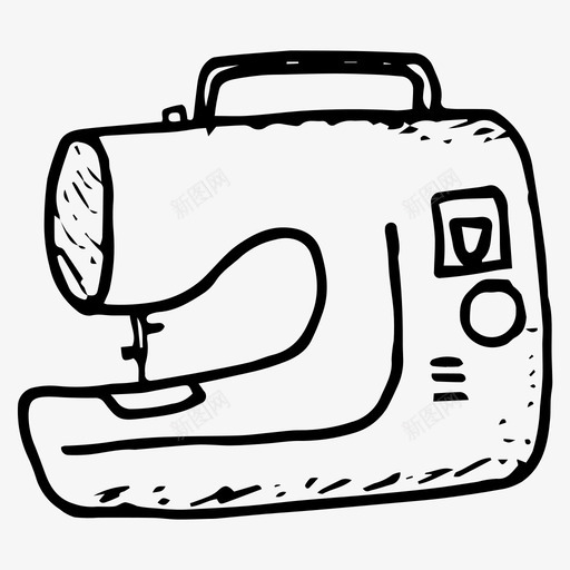 缝纫机手绘针线活图标svg_新图网 https://ixintu.com 手绘 缝纫机 针线活