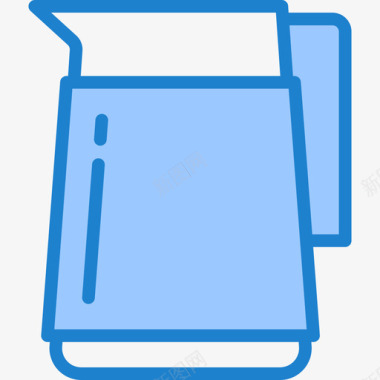 水壶咖啡52蓝色图标图标