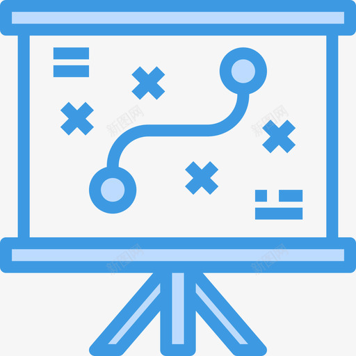Pathway企业管理34蓝色图标svg_新图网 https://ixintu.com Pathway 企业管理34 蓝色