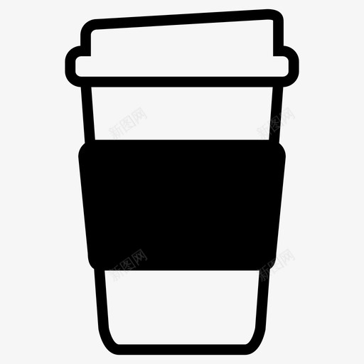 带盖咖啡杯咖啡杯带盖杯子图标svg_新图网 https://ixintu.com 咖啡杯 带盖 杯子 纸杯