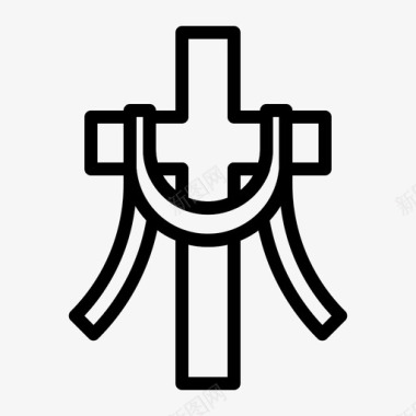 加略山基督教复活节图标图标