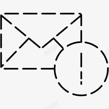 危险邮件垃圾邮件基本用户界面虚线图标图标