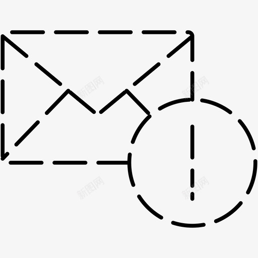 危险邮件垃圾邮件基本用户界面虚线图标svg_新图网 https://ixintu.com 危险 垃圾 基本 用户界面 虚线 邮件