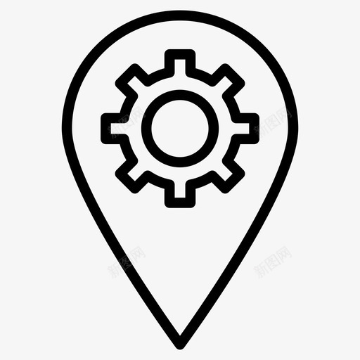 引脚设置地图标记svg_新图网 https://ixintu.com 地图 引脚设置 搜索引擎优化 搜索引擎优化营销线字形64像素 标记