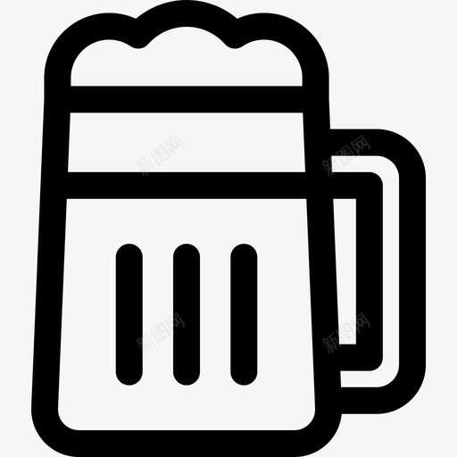 啤酒杯圣帕特里克5号直线型图标svg_新图网 https://ixintu.com 啤酒杯 圣帕特里克5号 直线型