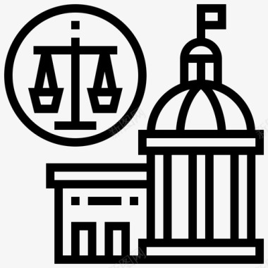 正义法庭自由图标图标