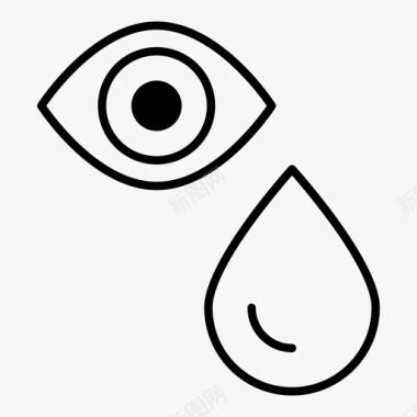 眼部水分医疗验光图标图标