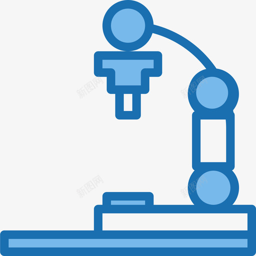 显微镜医疗保健10蓝色图标svg_新图网 https://ixintu.com 医疗保健 显微镜 蓝色