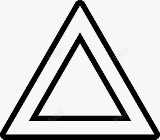 三角形警告禁止图标svg_新图网 https://ixintu.com 三角形 禁止 符号 警告