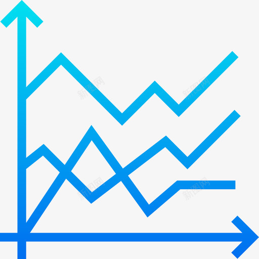 线形图图表6梯度图标svg_新图网 https://ixintu.com 图表 形图 梯度 线形