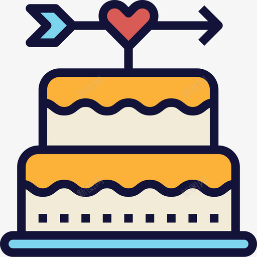 结婚蛋糕庆典14线性颜色图标svg_新图网 https://ixintu.com 庆典 线性 结婚 蛋糕 颜色