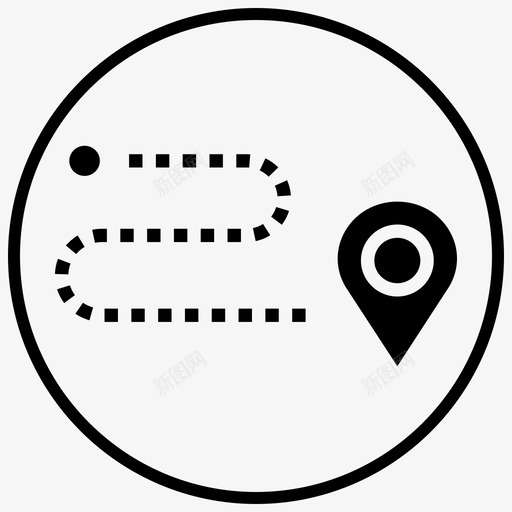 路线方向位置图标svg_新图网 https://ixintu.com pin 位置 指针 方向 购物和电子商务2黑色填充 路线