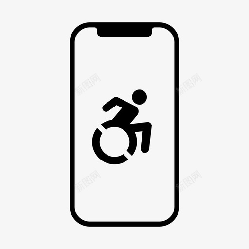无障碍残疾人通道残疾人图标svg_新图网 https://ixintu.com iphone 无障碍 残疾人 苹果 轮椅 通道