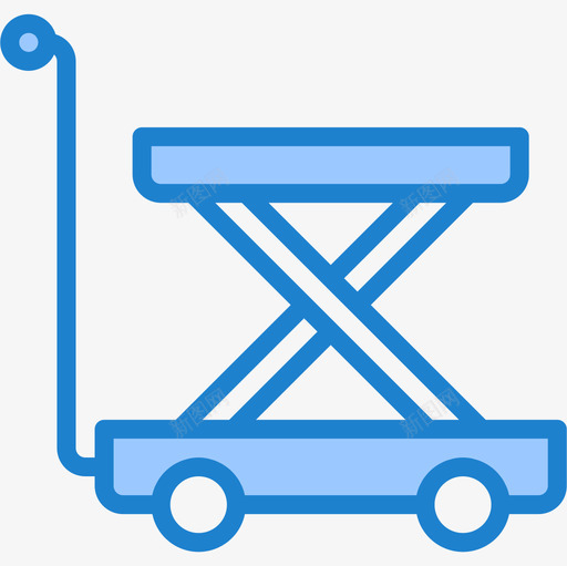 手推车购物和电子商务8蓝色图标svg_新图网 https://ixintu.com 手推车 蓝色 购物和电子商务8