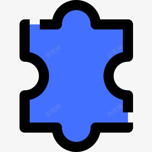 拼图创意8蓝色图标svg_新图网 https://ixintu.com 创意 拼图 蓝色