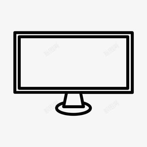 显示器计算机桌面图标svg_新图网 https://ixintu.com 屏幕 显示器 桌面 电子 计算机 设备
